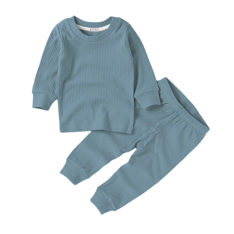 Organic Rib Long Sleeve Pajama Set