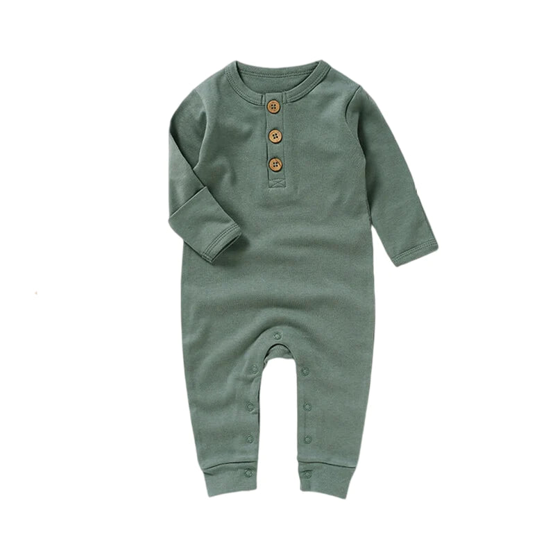 Organic Cotton Long-Sleeve Growsuit