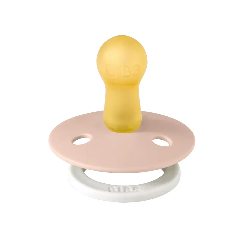 BIBS Colour GLOW Pacifiers 2 Pack | Blush / Vanilla