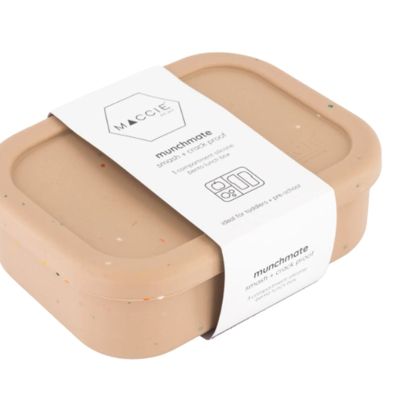 Munchmate Silicone Lunch Box (3 Compartments) | Taupe Speckles