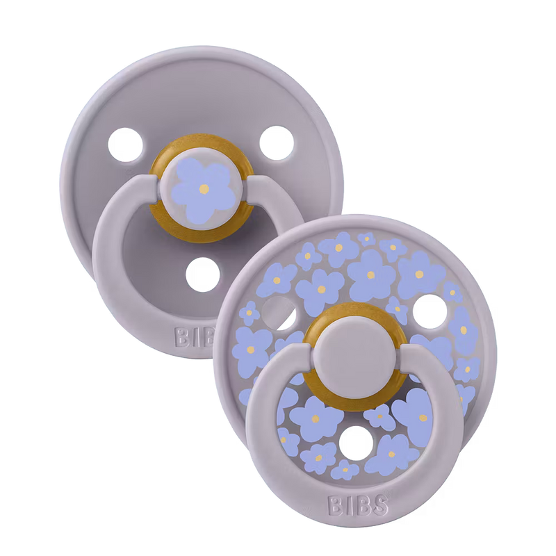 BIBS STUDIO Colour Pacifiers 2 Pack Jasmine | Fossil Grey Mix