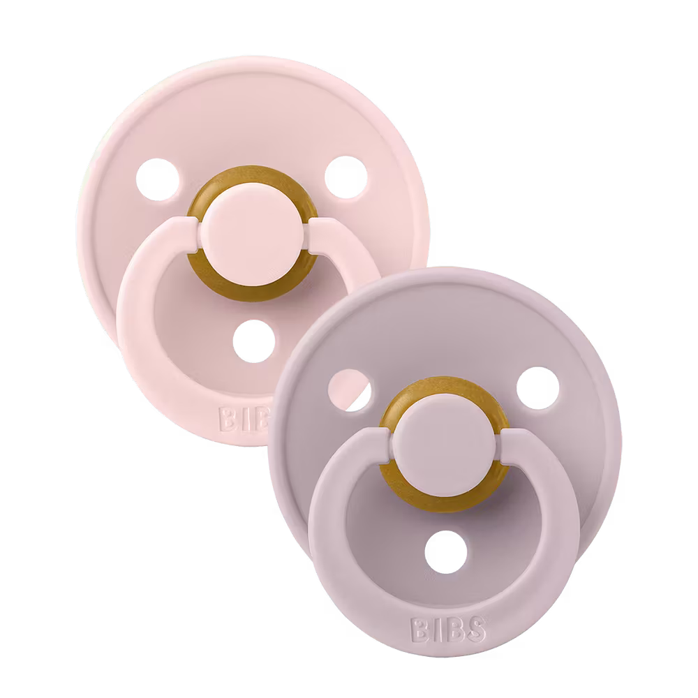 BIBS Colour Pacifiers 2 Pack | Blossom / Dusky Lilac