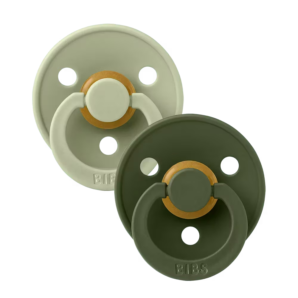 BIBS Colour Pacifiers 2 Pack | Sage / Hunter Green