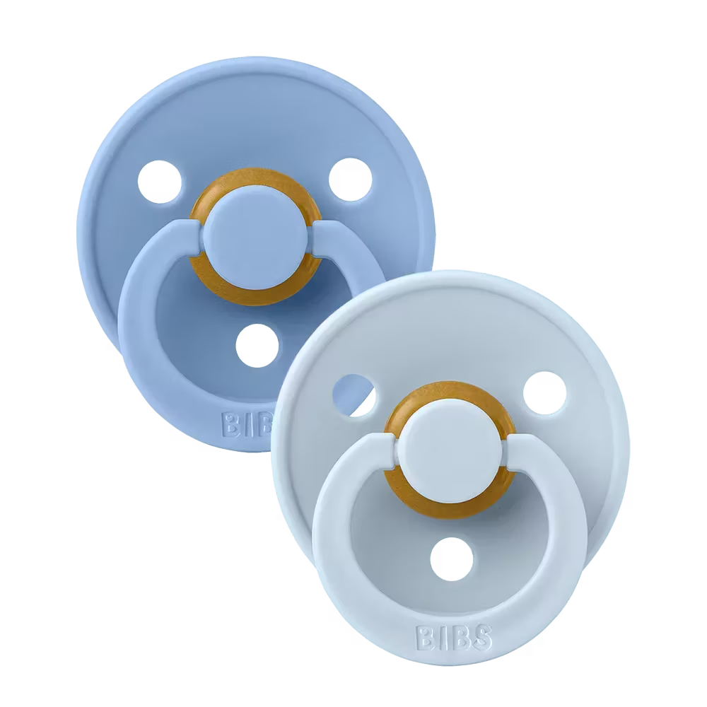 BIBS Colour Pacifiers 2 Pack | Sky Blue / Baby Blue
