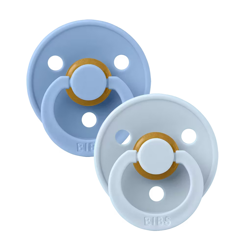 BIBS Colour Pacifiers 2 Pack | Sky Blue / Baby Blue
