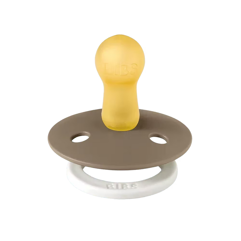 BIBS Colour GLOW Pacifiers 2 Pack | Vanilla / Dark Oak