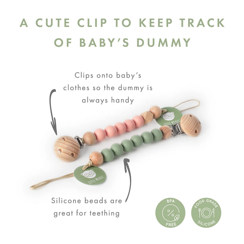 Pacifier Clip | Rose Pink