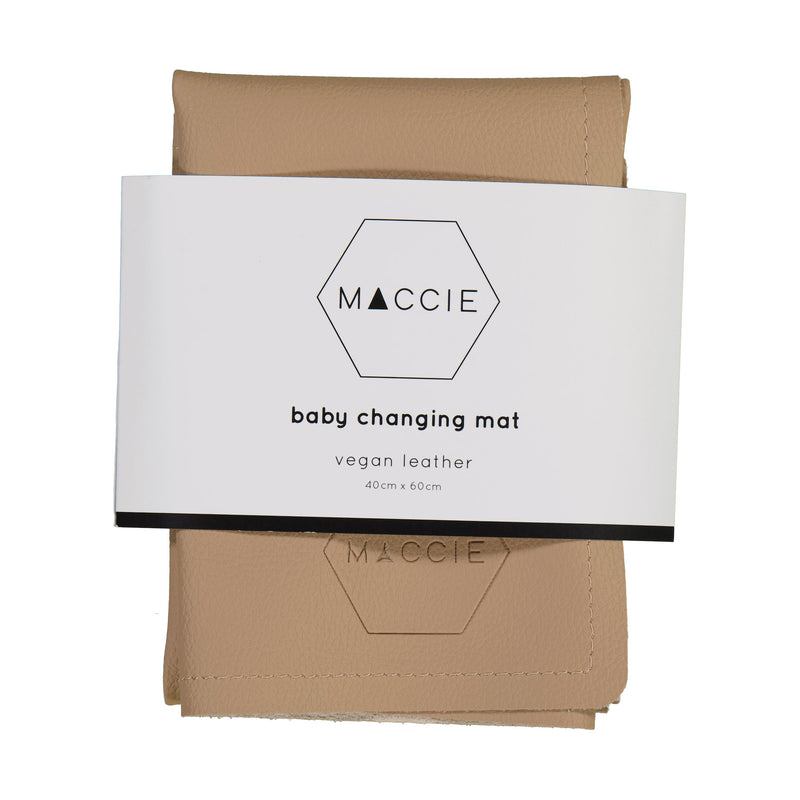 Vegan Leather Baby Changing Mat | Mocha Coffee