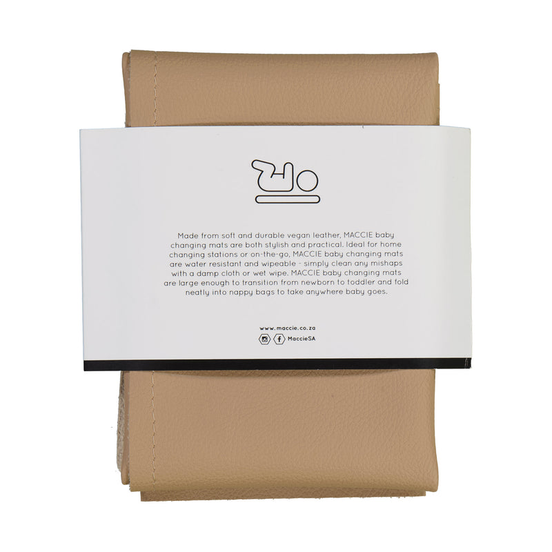 Vegan Leather Baby Changing Mat | Mocha Coffee