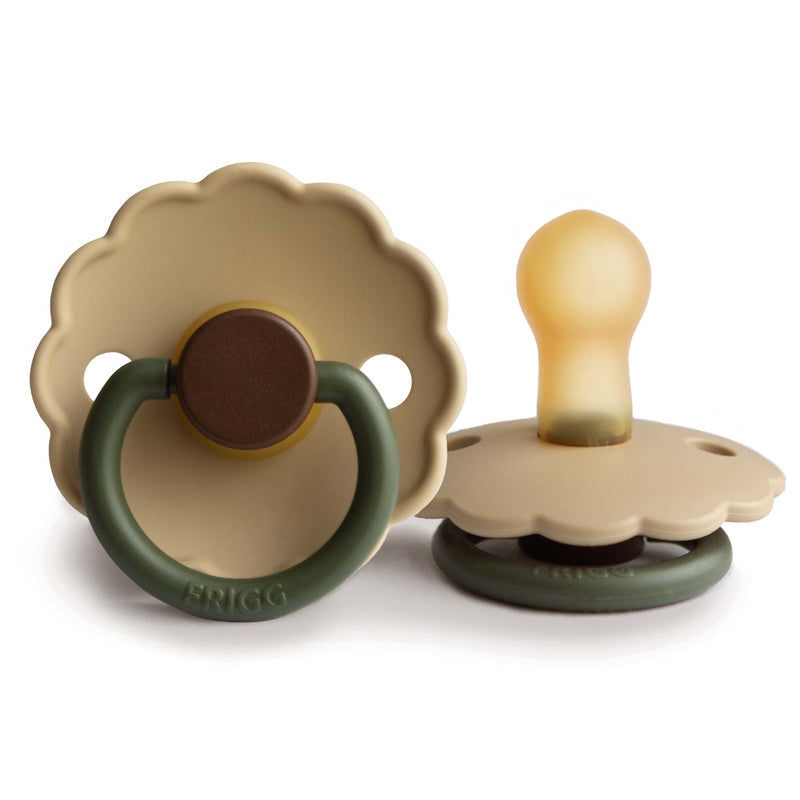 FRIGG Daisy Colourblock - Round Latex Pacifier - Acorn