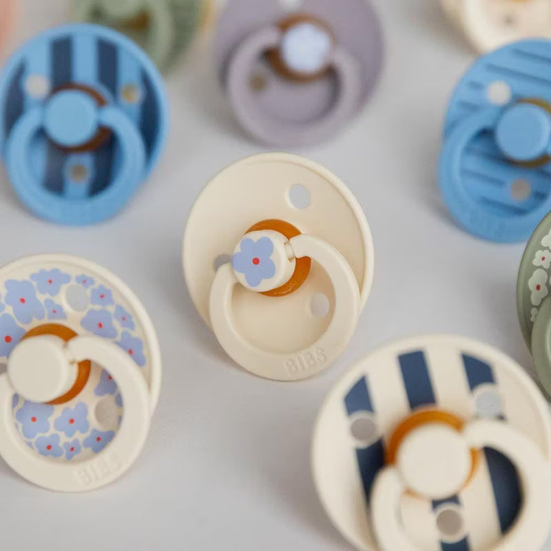 BIBS STUDIO Colour Pacifiers 2 Pack Jasmine | Fossil Grey Mix