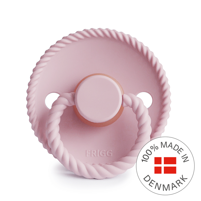 FRIGG Rope - Round Latex Pacifier - Baby Pink