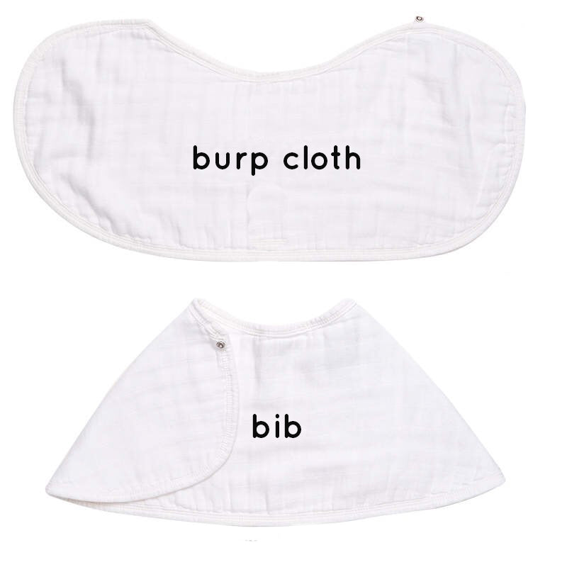 2-in-1 Burp Cloth + Bibs | Secret Garden + Sage