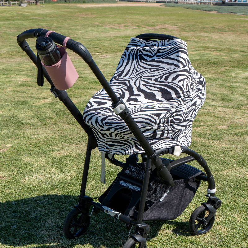Infant Car Seat + Breastfeeding Cover | Zebra Print