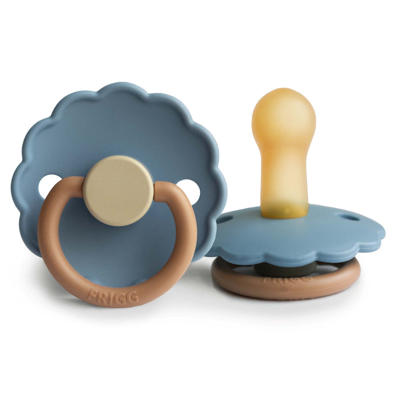 FRIGG Daisy Colourblock - Round Latex Pacifier - Breeze