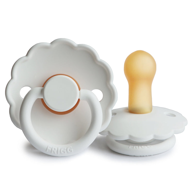 FRIGG Daisy - Round Latex Pacifier - Bright White