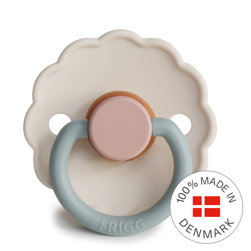 FRIGG Daisy Colourblock - Round Latex Pacifier - Cotton Candy