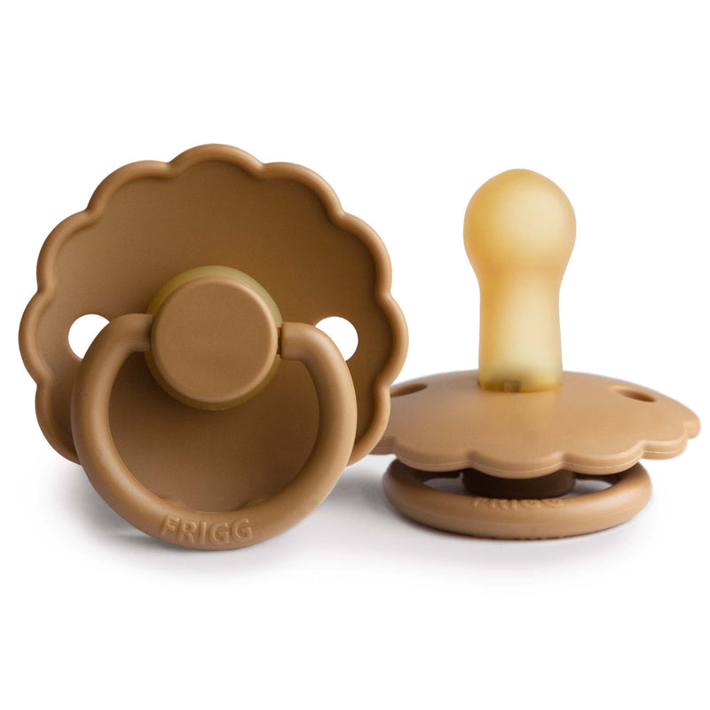 FRIGG Daisy - Round Latex Pacifier - Cappucino