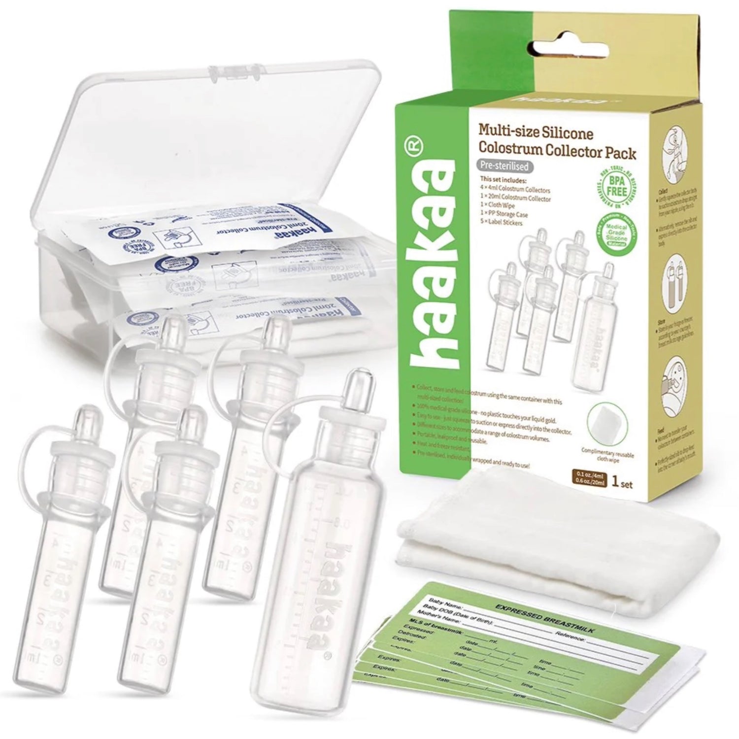 Haakaa Multi-size Silicone Colostrum Collector Pack