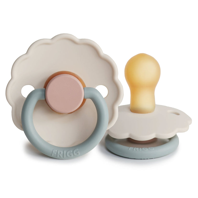 FRIGG Daisy Colourblock - Round Latex Pacifier - Cotton Candy