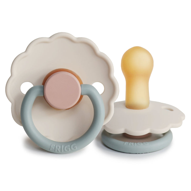 FRIGG Daisy Colourblock - Round Latex Pacifier - Cotton Candy