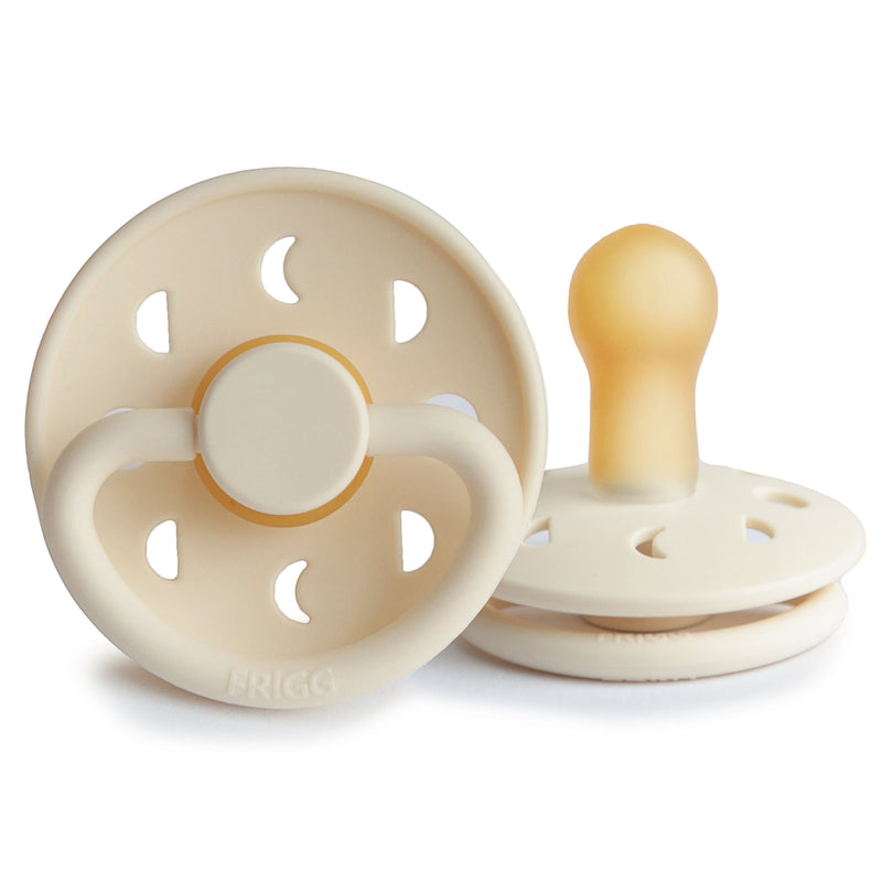 FRIGG Moon - Round Latex Pacifier - Cream