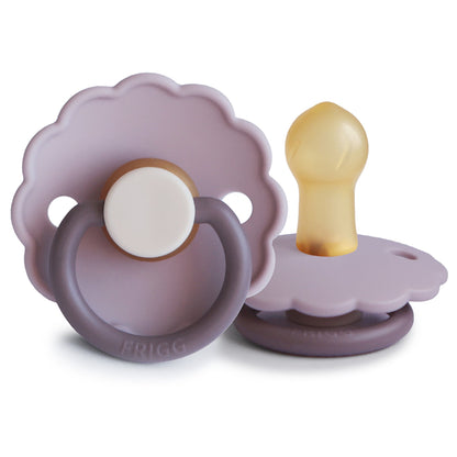 FRIGG Daisy Colourblock  - Round Latex Pacifier - Lavender Haze