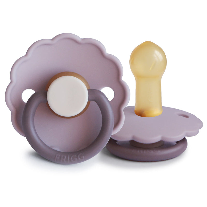 FRIGG Daisy Colourblock  - Round Latex Pacifier - Lavender Haze