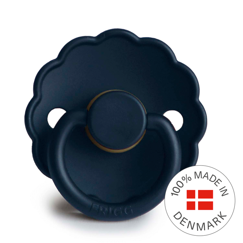 FRIGG Daisy - Round Latex Pacifier - Dark Navy