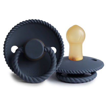 FRIGG Rope - Round Latex Pacifier - Dark Navy