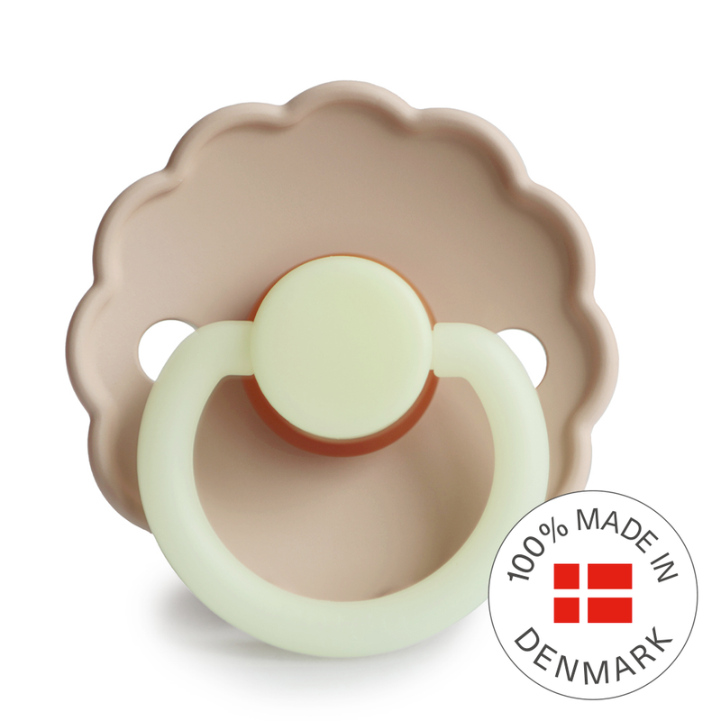 FRIGG Daisy Night - Round Latex Pacifier - Croissant