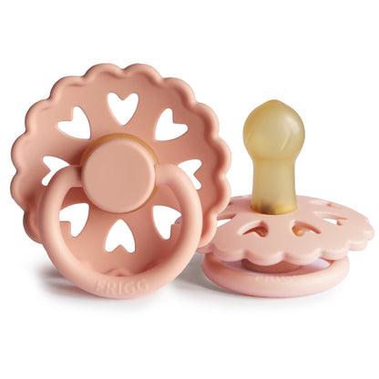 FRIGG Fairytale - Round Latex Pacifier - Princess & the Pea (Pretty in Peach)