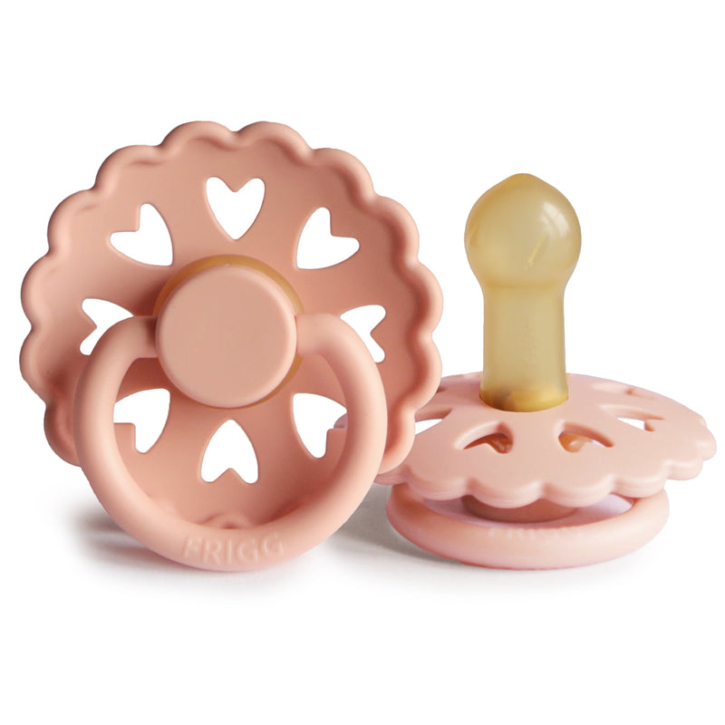 FRIGG Fairytale - Round Latex Pacifier - Princess & the Pea (Pretty in Peach)