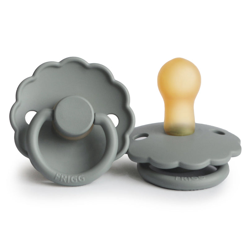 FRIGG Daisy - Round Latex Pacifier - French Gray