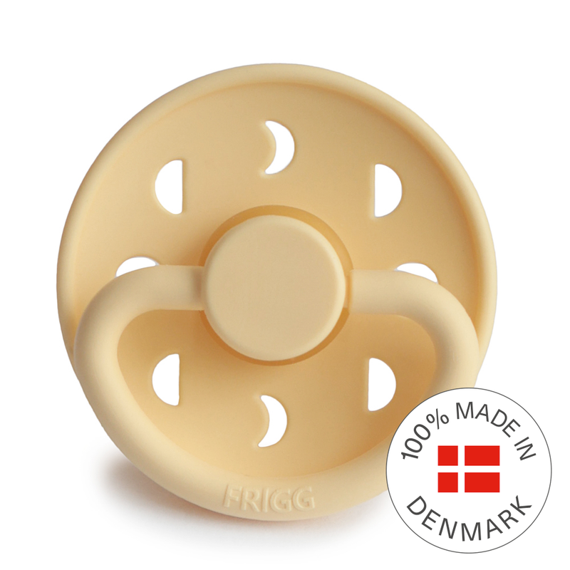 FRIGG Moon - Round Latex Pacifier - Pale Daffodil