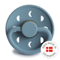 FRIGG Moon - Round Latex Pacifier - Stone Blue