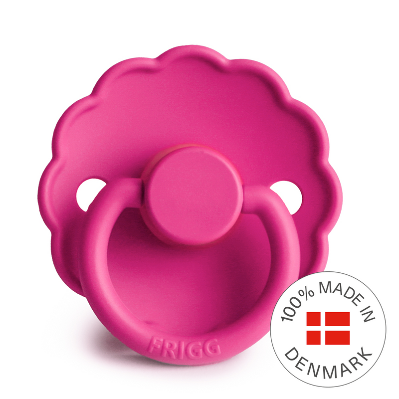 FRIGG Daisy - Round Latex Pacifier - Fuscia