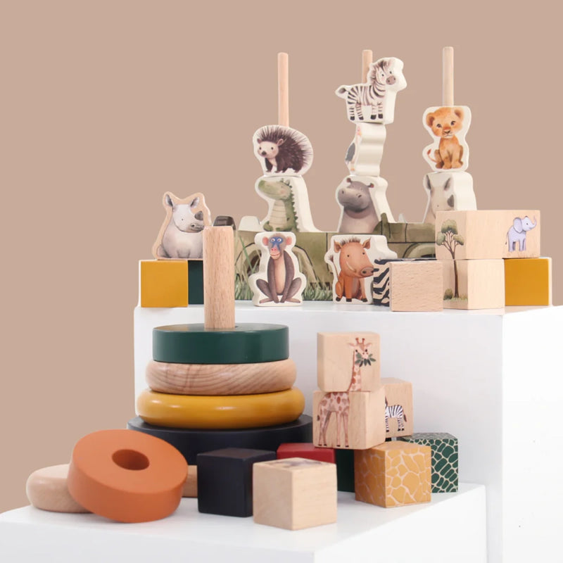 Building Blocks | On Safari | 28 Piece Set