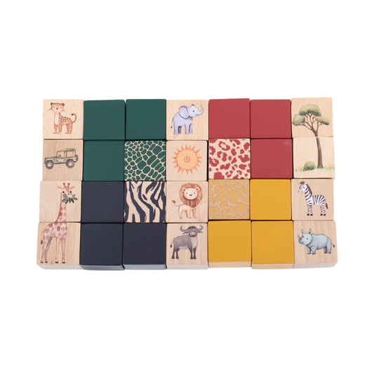Building Blocks | On Safari | 28 Piece Set