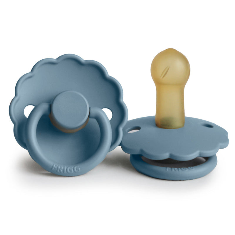 FRIGG Daisy - Round Latex Pacifier - Glacier Blue