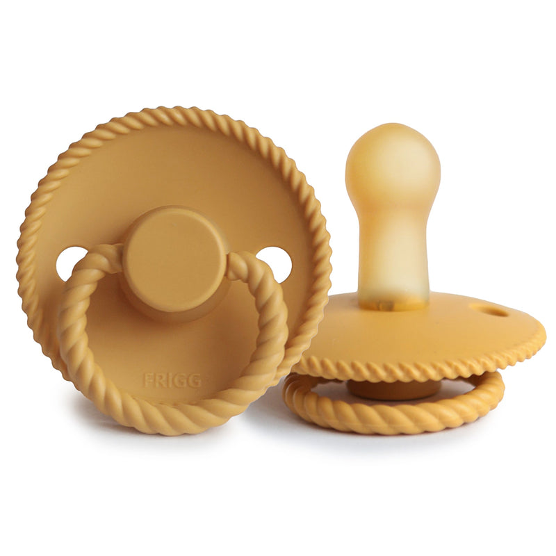 FRIGG Rope - Round Latex Pacifier - Honey Gold