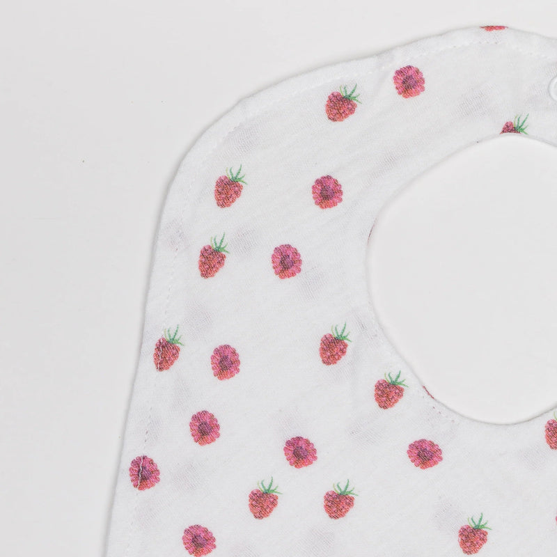 Muslin Raspberry Bib
