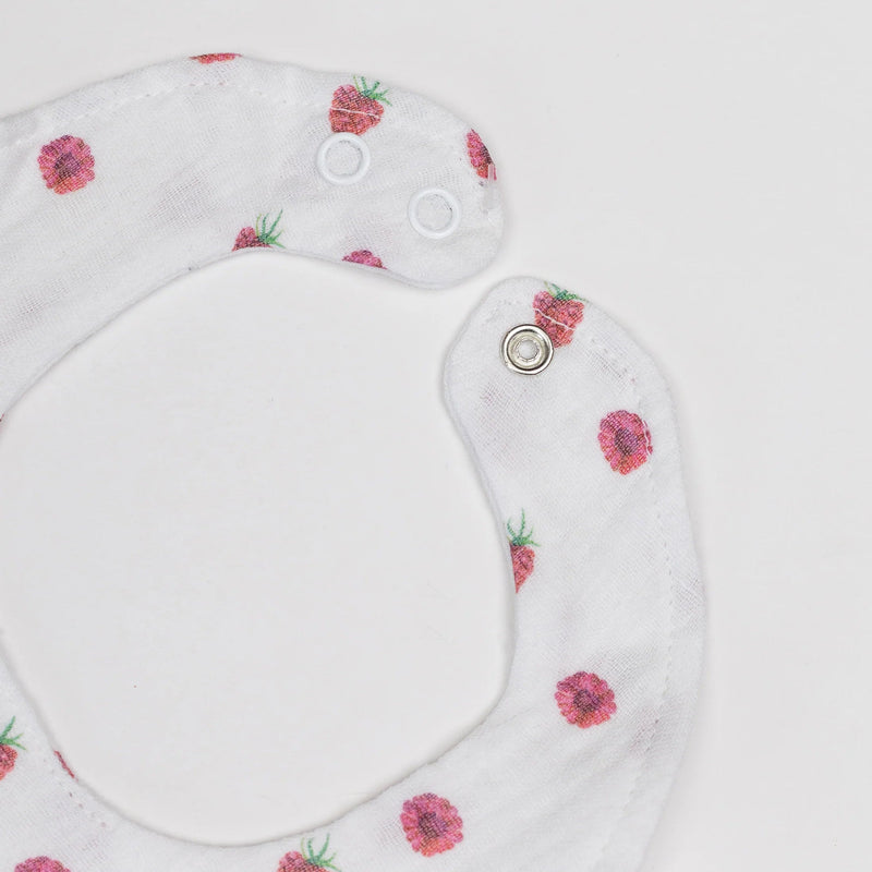 Muslin Raspberry Bib