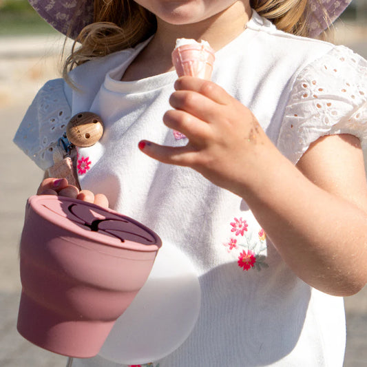 Stroll + Snack Cup | Rose Pink