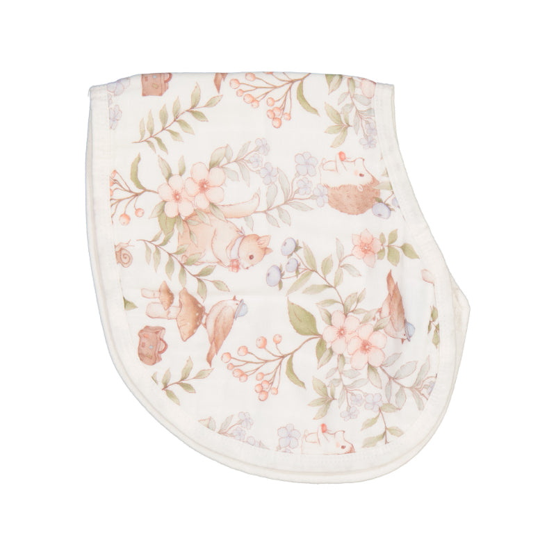 2-in-1 Burp Cloth + Bibs | Secret Garden + Sage