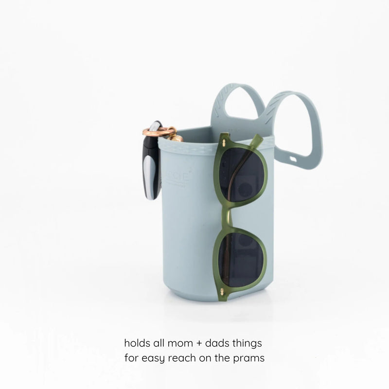 Stroll + Sip Cup Holder | Blue Grey