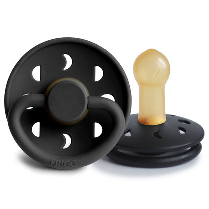 FRIGG Moon - Round Latex Pacifier - Jet Black