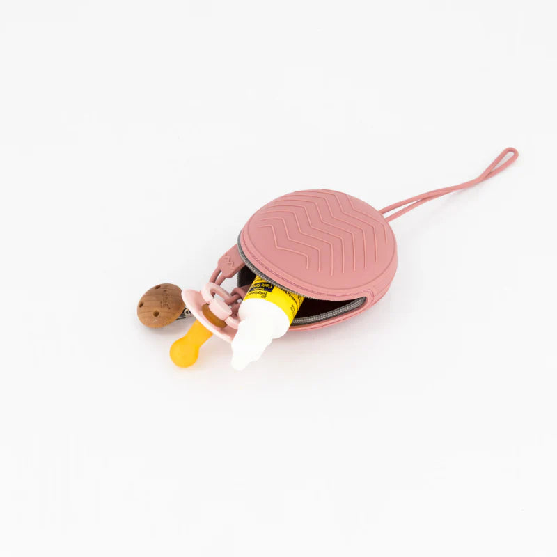 Grab & Go Silicone Pacifier Case | Rose Pink
