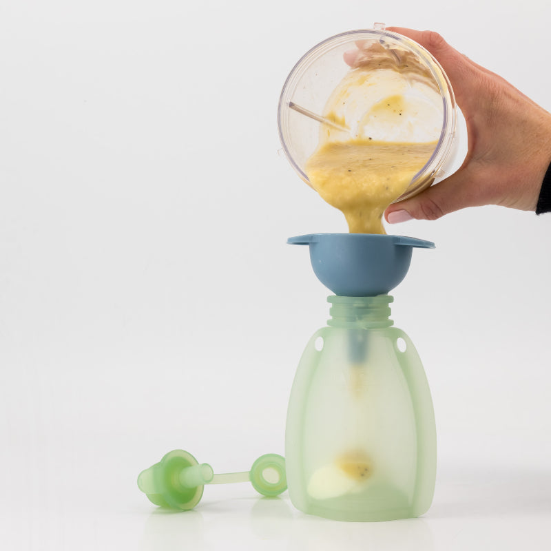 Squeeze + Go Refillable Food Pouches | Lime Green