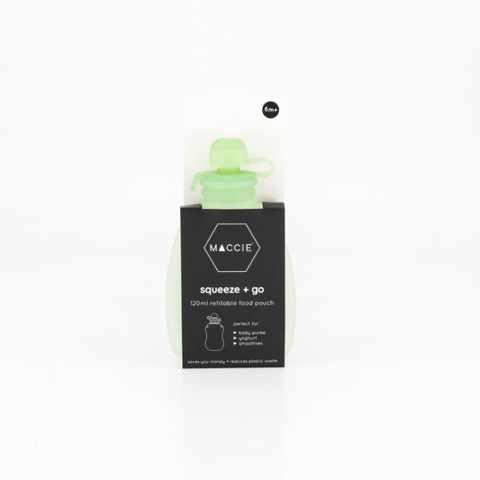 Squeeze + Go Refillable Food Pouches | Lime Green